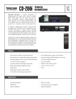 Tascam CD-200-I - Brochure 